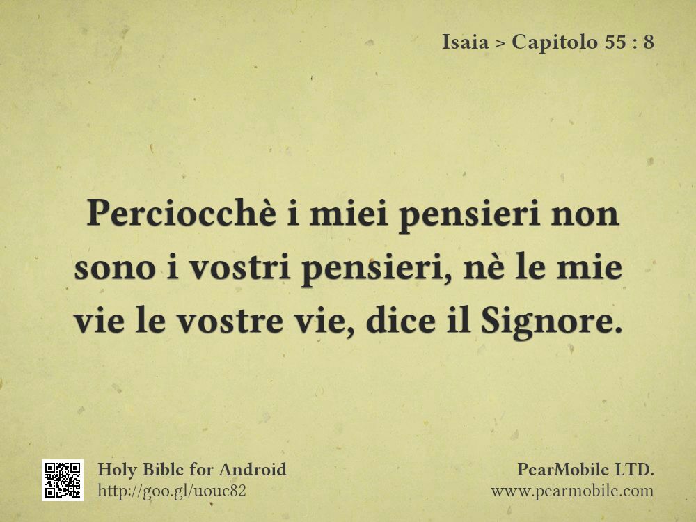 Isaia, Capitolo 55:8